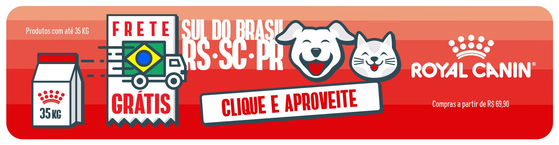 Frete Grátis Royal Canin para o Sul do Brasil!