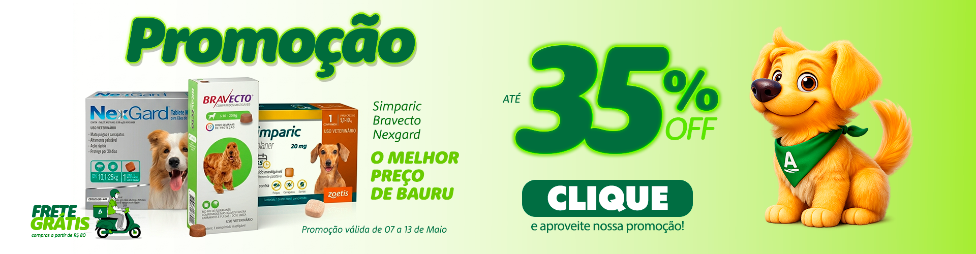 Antipulgas com 35% Off