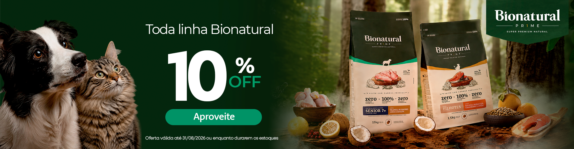 Ração Bionatural 10% Off