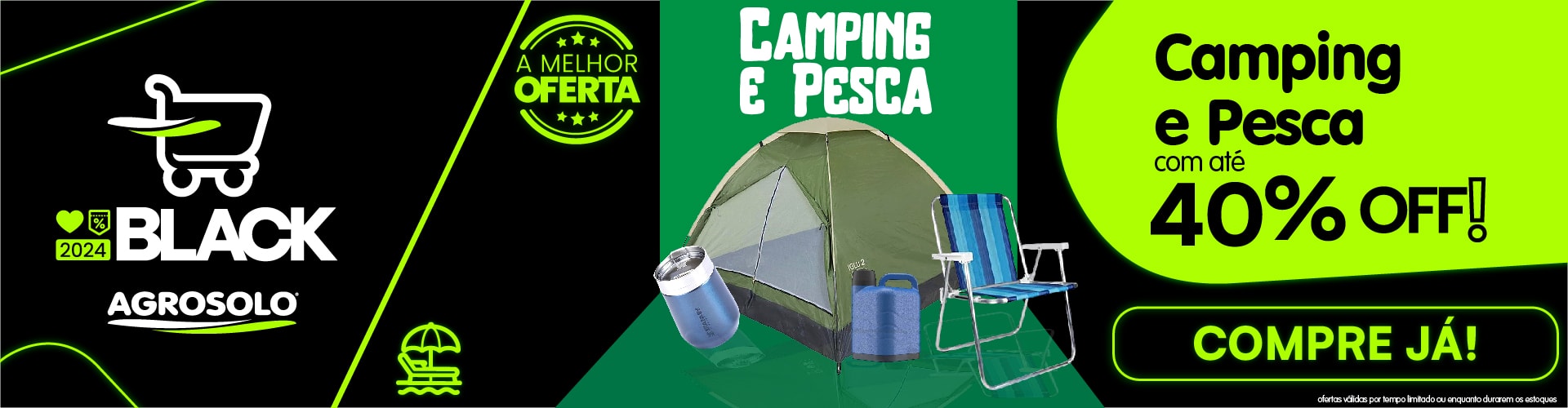 Setor Camping e Pesca com até 40% OFF!