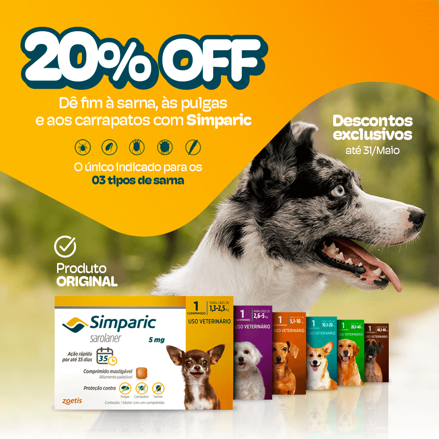Oferta Simparic 20% OFF. Aproveite!