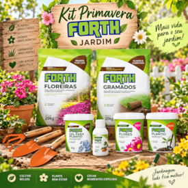 Kit Primavera Forth Jardim com Fertilizantes, Substratos e Ferramentas