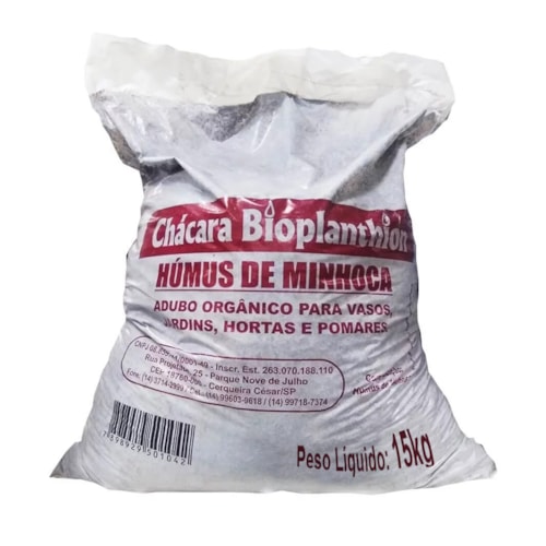 Adubo Orgânico Humus de Minhoca Bioplanthion 15kg