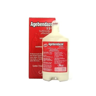 Agebendazol 15% - Sulfóxido de Albendazol Agener União Uso Veterinário 1 Litro