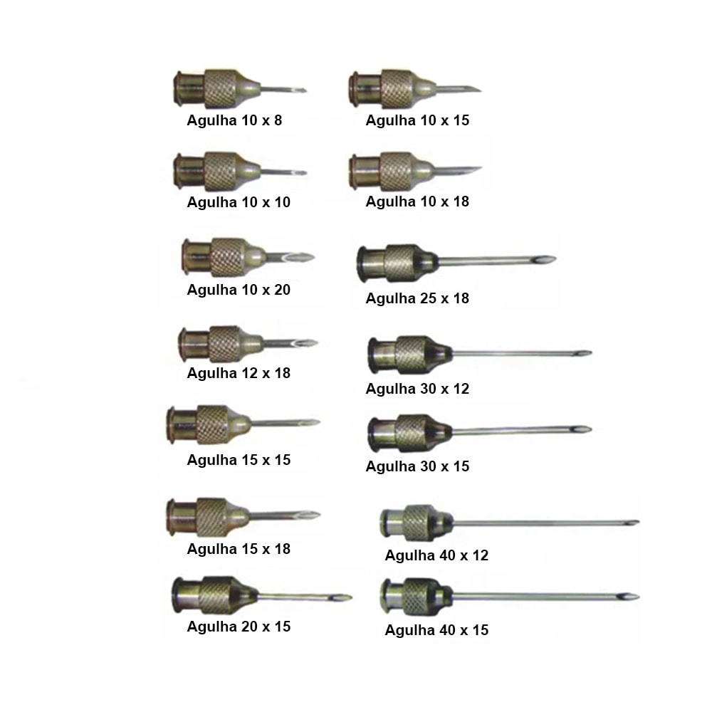 Agulha de Ferro Hipodérmica Veterinária Hoppner 15X15MM - 1 Unidade
