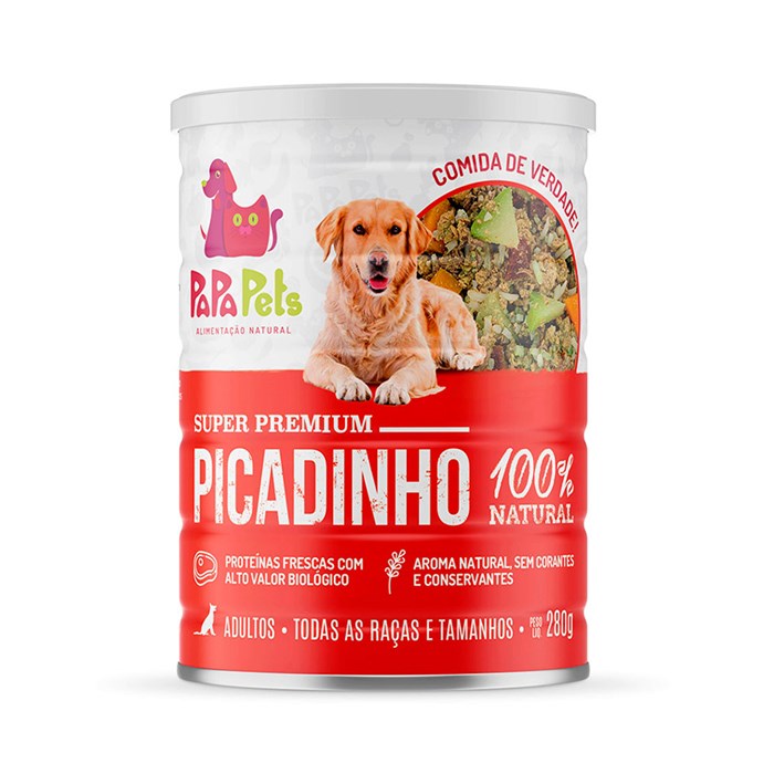 Alimento Natural Picadinho Papa Pets para Cães Adultos - 280g