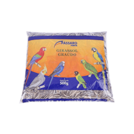 Alimento para Pássaros Girassol Graúdo 500g Pássaro Forte