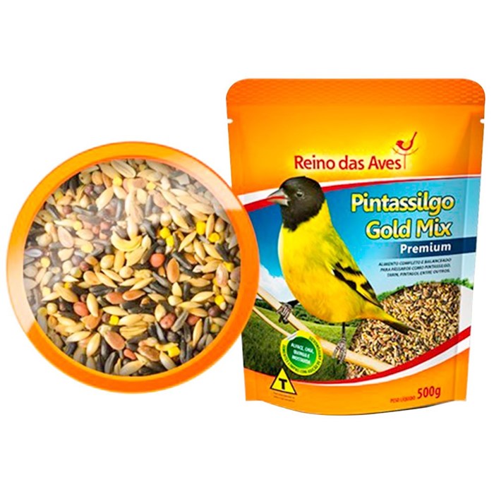 Alimento para Pintassilgo Gold Mix Premium Reino das Aves 500g