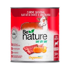 Alimento Úmido Natural Be Nature Day By Day Organnact Cães Adultos Carne, Batata Doce e Abóbora 300 g
