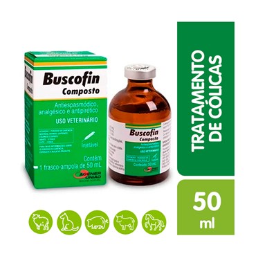 Analgésico Buscofin Composto Injetável Uso Veterinário 50 ml  