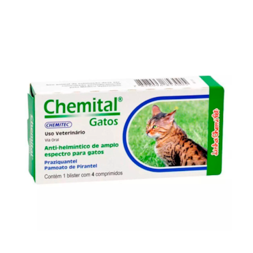 Anti-Helmético Chemital de Amplo Espectro para Gatos