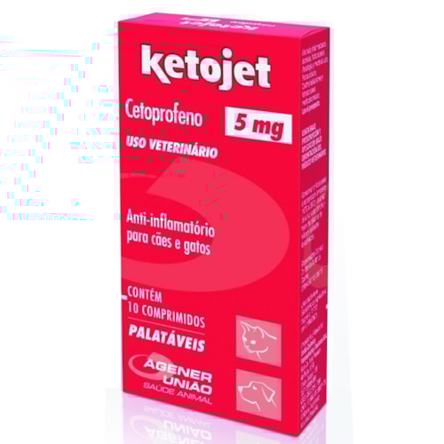 Anti-Infamatório Ketojet Agener para Cães e Gatos 5 mg 