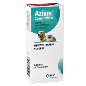 Anti-inflamatório Azium MSD para Cães e Gatos 20 Comprimidos