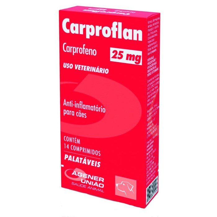 Anti-inflamatório Carproflan 25mg com 14 Comprimidos