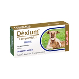 Anti-inflamatório Dexium Chemitec para Cães e Gatos com 20 Comprimidos
