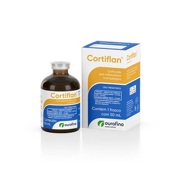 Anti-inflamatório e Antialérgico Cortiflan Ourofino Injetável Uso Vterinário 50 ml 