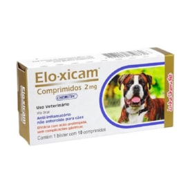 Anti-inflamatório Elo-xicam (Meloxicam) Chemitec para Cães 2 mg 10 Comprimidos