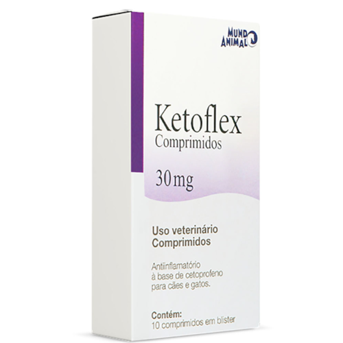 Anti-Inflamatório Ketoflex 30mg 10 Comprimidos Mundo Animal