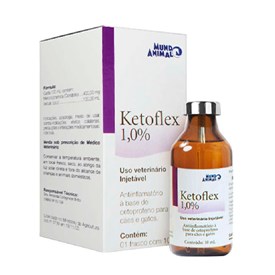 Anti-Inflamatório Ketoflex Injetável 1% 10ml Mundo Animal