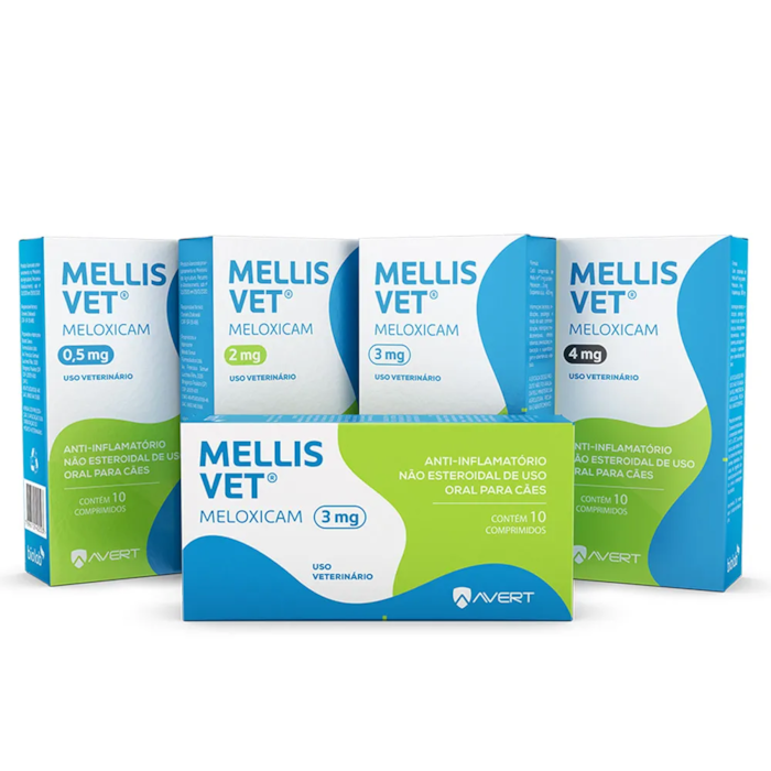 Anti-inflamatório Meloxicam Mellis Vet 0,2mg 10 Comprimidos - Avert