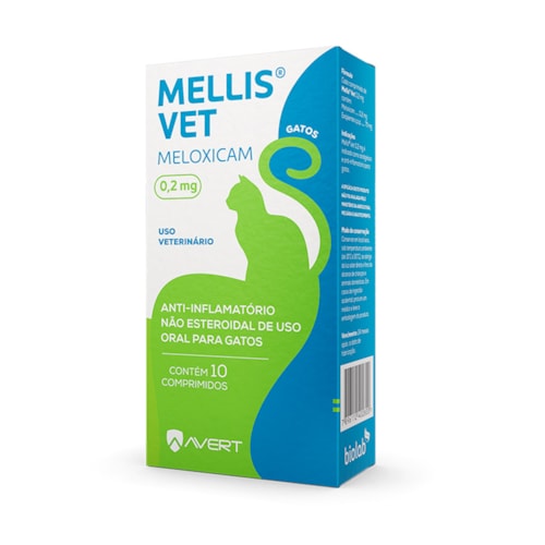 Anti-inflamatório Meloxicam Mellis Vet 0,2mg 10 Comprimidos - Avert - imagem adicional