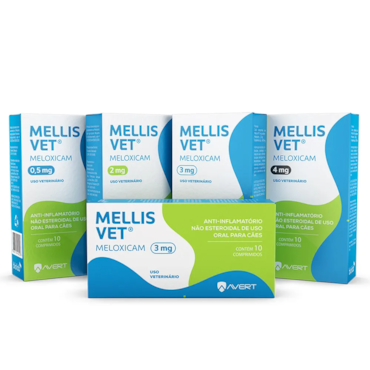 Anti-inflamatório Meloxicam Mellis Vet 0,5mg 10 Comprimidos - Avert