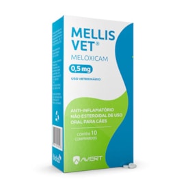 Anti-inflamatório Meloxicam Mellis Vet 0,5mg 10 Comprimidos - Avert