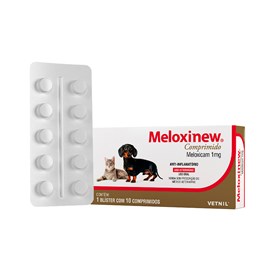 Anti-inflamatório Meloxinew Comprimido para Cães e Gatos 1,0 mg