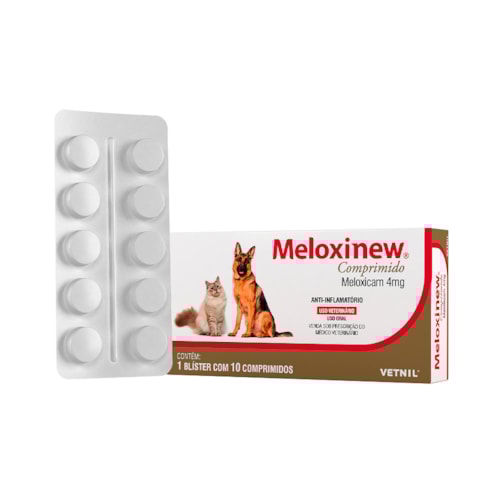 Anti-inflamatório Meloxinew Comprimido para Cães e Gatos