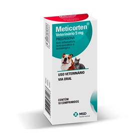 Anti-Inflamatório Meticorten MSD para Cães e Gatos 5mg 