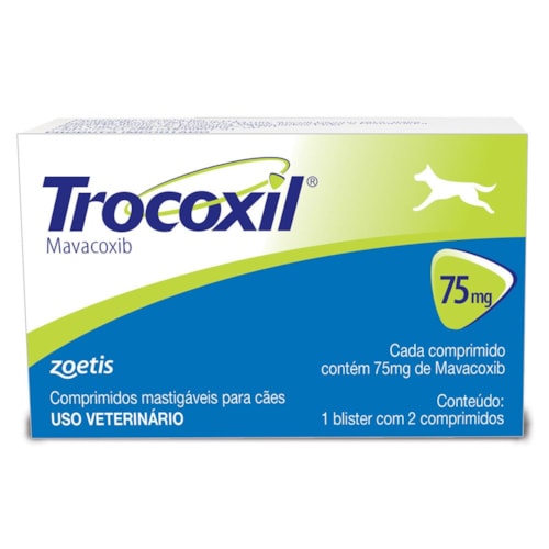 Anti-inflamatório Trocoxil Zoetis para Cães 75mg
