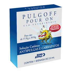 Anti-Pulgas Pulgoff Pour On 2,0 ML (15 a 30KG) Mundo Animal