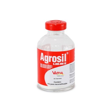 Antibiótico Agrosil 6.000.000 Injetável para Grandes Animais 15 ml 