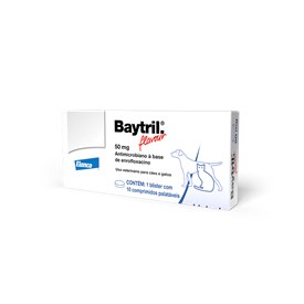 Antibiótico Baytril para Cães e Gatos 50mg 