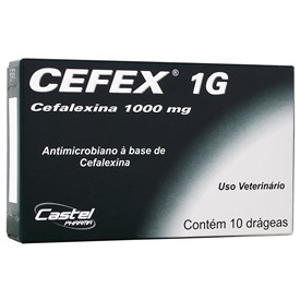 Antibiótico Cefex 1000mg C/ 10 Drágeas