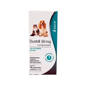Antibiótico Duotrill (Enrofloxacino) Duprat para Cães e Gatos 50mg 
