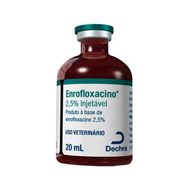 Antibiótico Enrofloxacino 2,5% Dechra para Cães e Gatos Injetável 20ml