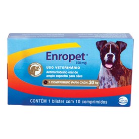Antibiótico Enropet Ceva para Cães 150mg 