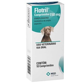 Antibiótico Flotril (Enrofloxacino) MSD para Cães 150mg