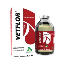 Antibiótico Injetável Vetflor para Bovinos Florfenicol 30% 100ML