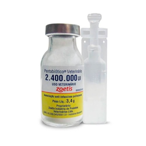 Antibiótico Pentabiótico Zoetis Uso Veterinário 2.400.000 UI 