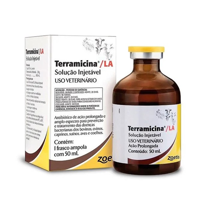 Antibiótico Terramicina LA Zoetis Injetável 50ml