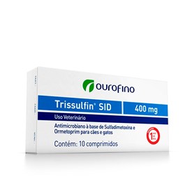 Antibiótico Trissulfin SID Ourofino para Cães e Gatos 400mg 