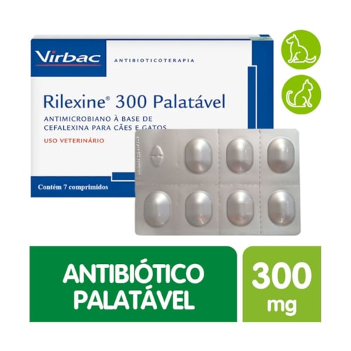 Antibiótico Virbac Rilexine Palatável para Cães e Gato