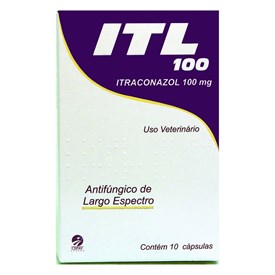 Antifúngico Itraconazol  ITL para Cães e Gatos 100mg 