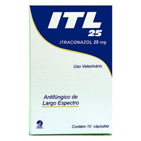Antifúngico Itraconazol ITL para Cães e Gatos 25mg 