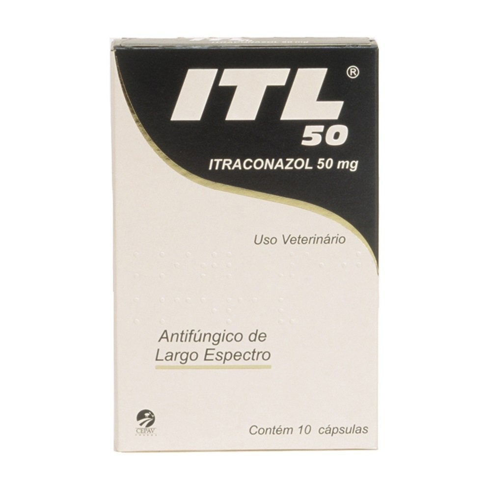 Antifúngico Itraconazol ITL para Cães e Gatos 50mg