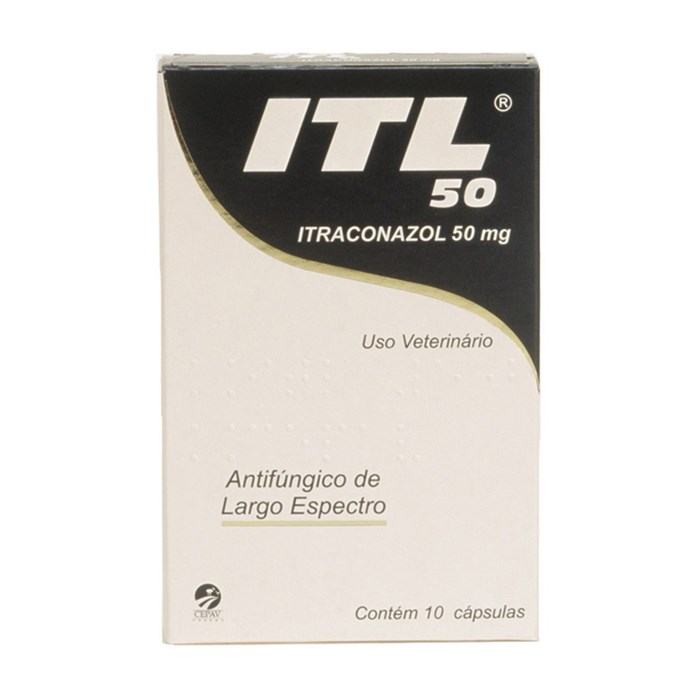 Antifúngico Itraconazol  ITL para Cães e Gatos 50mg
