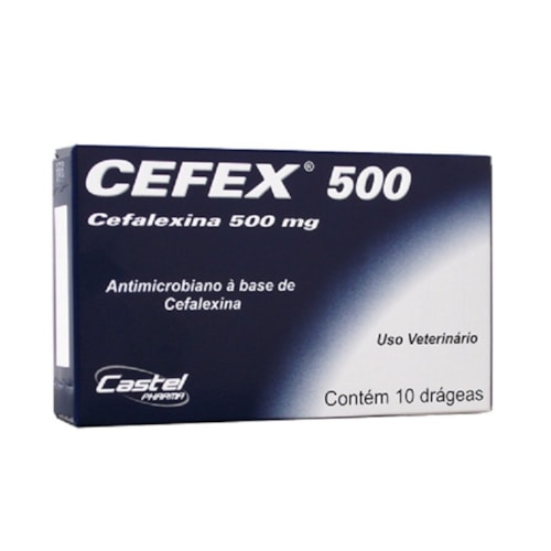 Antimicrobiano Cefex para Cães e Gatos 500mg 