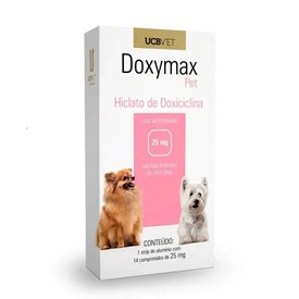 Antimicrobiano Doxymax Pet UCB 25 mg - 14 Comprimidos